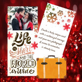 旅行テーマクリスマスホリデーフォトカード シーズンカード