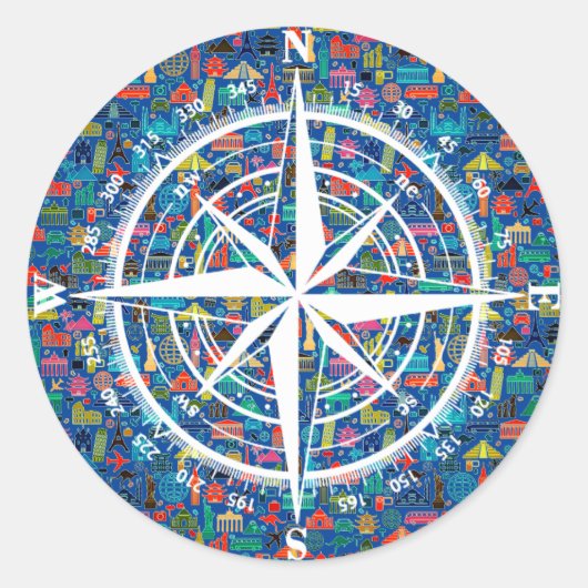 旅行テーマシール ラウンドシール (正面)