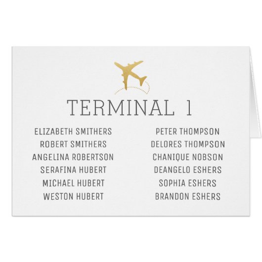 旅行テーマテーブル番号名一覧記号カード (正面横)