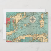 旅行テーマバチェロレッテと旅程パーティー 招待状 (裏面)