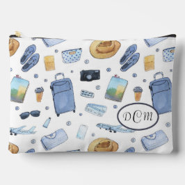 旅行テーマパターンアクセサリーポーチ アクセサリーポーチ