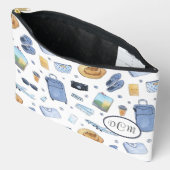 旅行テーマパターンアクセサリーポーチ アクセサリーポーチ (見開き)