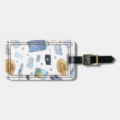旅行テーマパターンアクリル荷物タグ ラゲッジタグ (正面横)