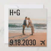 旅行テーマビーチ目的地ウェディングフォト セーブザデート (正面)