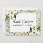 旅行テーマフローラマップ赤ちゃんシャワーミニサイン (裏面)