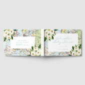 旅行テーマベビーシャワーヴィンテージマップカスタム ゲストブック (全面)