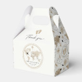 旅行テーマベビーシャワー特典ボックス フェイバーボックス (正面サイド)