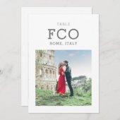 旅行テーマ宛先フォトテーブル番号カード (正面/裏面)