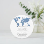 旅行テーマ披露宴招待状ダスティブルーグローブ (スタンド正面)