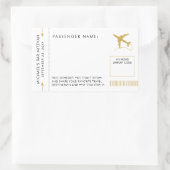 旅行テーマ搭乗パスミキサー名タグシール 長方形シール (バッグ)