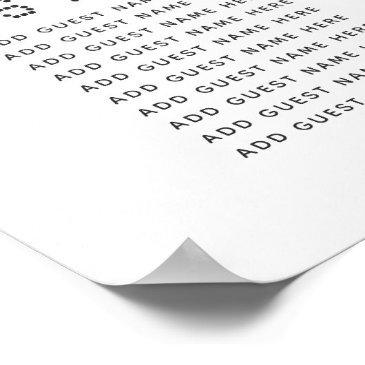 旅行テーマ空港コード結婚の座席表 ポスター (角)