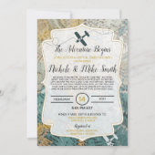 旅行テーマ赤ちゃんシャワー招待カードバーチャル 招待状 (正面)