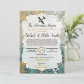 旅行テーマ赤ちゃんシャワー招待カードバーチャル 招待状 (スタンド正面)