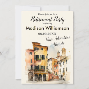 旅行テーマ退職パーティー 招待状