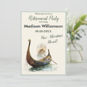 旅行テーマ退職パーティー 招待状 (スタンド正面)