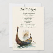 旅行テーマ退職パーティー 招待状 (裏面)