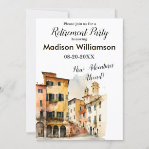 旅行テーマ退職パーティー 招待状