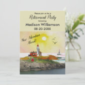 旅行テーマ退職パーティー 招待状 (スタンド正面)