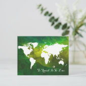旅行テーマ.worldmap ポストカード (スタンド正面)
