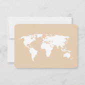 旅行テーマBoho Beigeベビーシャワーおむつラッフル 招待状 (裏面)