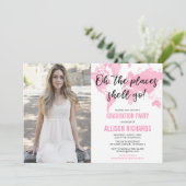 旅行テーマoh場所彼女は卒業行きます 招待状 (スタンド正面)