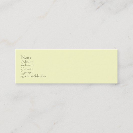 旅行デザイン スキニー名刺 (正面)