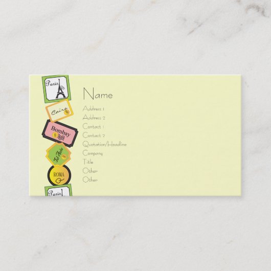 旅行デザイン 名刺 (正面)