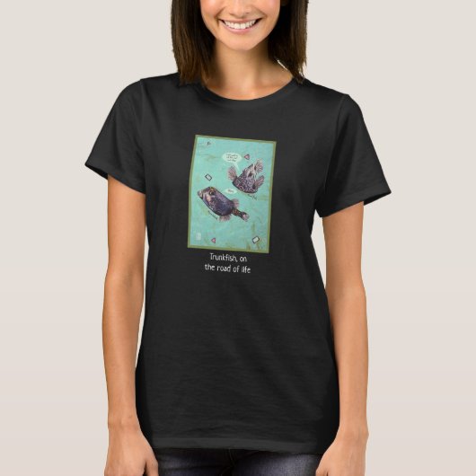 旅行トランクフィッシュ女子Tシャツ Tシャツ (正面)