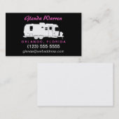 旅行トレーラーRVのシルエットのテレホンカード コーリングカード (正面/裏面)