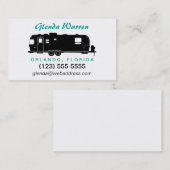 旅行トレーラーRVのシルエットの個人的なテレホンカード コーリングカード (正面/裏面)