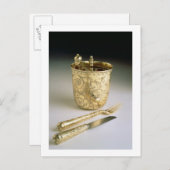 旅行ナイフ、フォーク、スプーン、ビーカーのセット ポストカード (正面/裏面)