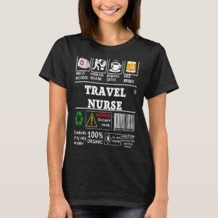 旅行ナースのスキルを含む問題解決ラベル Tシャツ