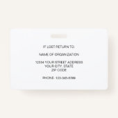 旅行ナース写真ID名病院ロゴ医療 バッジ (裏面)