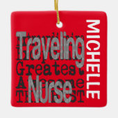 旅行ナース非凡カスタム セラミックオーナメント (正面)