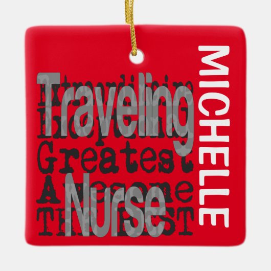旅行ナース非凡カスタム セラミックオーナメント (正面)