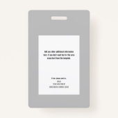 旅行ナースID写真バッジ バッジ (裏面)