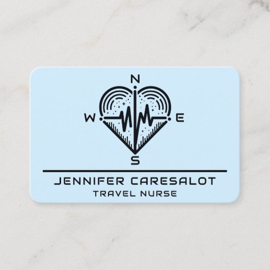 旅行ナースRN、LVN、LPN、介護者の名刺 名刺 (正面)