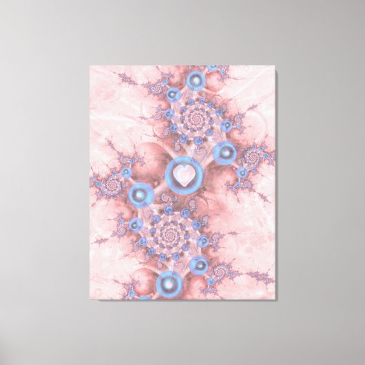 旅行ハート キャンバスプリント (正面)