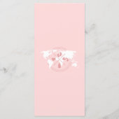 旅行パスポートジャーニーマップアドベンチャーベビーシャワー メニュー (裏面)