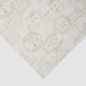 旅行パスポートスタンプベージュパターンティッシュペーパー 薄葉紙 (詳細)