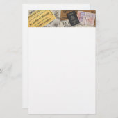 旅行パスポートチケットヘッダー 便箋 (正面/裏面)