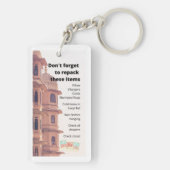 旅行パッキングリスト キーホルダー (裏面)