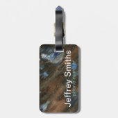 旅行パーソナライズされた世界地図 ラゲッジタグ (裏面縦)