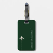 旅行パーソナライズされた機を確保する ラゲッジタグ (裏面縦)