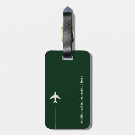 旅行パーソナライズされた機を確保する ラゲッジタグ (裏面縦)