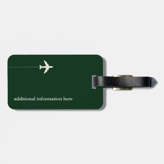 旅行パーソナライズされた機を確保する ラゲッジタグ (裏面横)