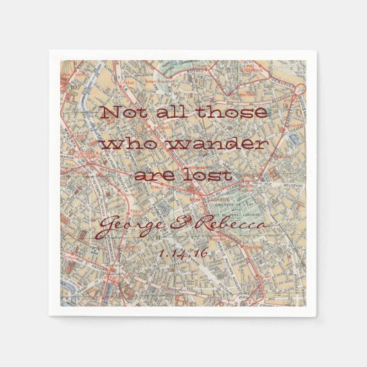 旅行パーティーナプキンス スタンダードカクテルナプキン (正面)