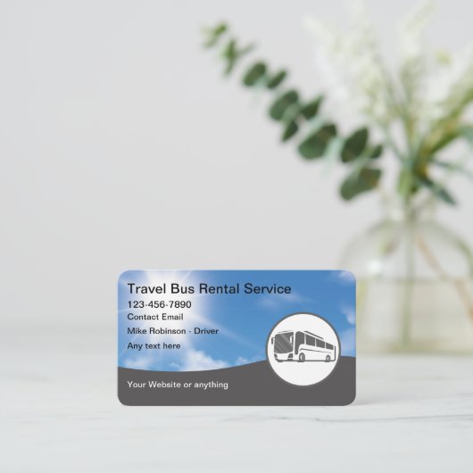 旅行パーティーバスレンタル名刺 名刺 (スタンド正面)