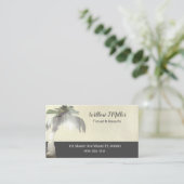 旅行パームツリーライトゴールデンビジネスカード 名刺 (スタンド正面)