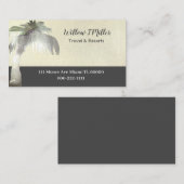 旅行パームツリーライトゴールデンビジネスカード 名刺 (正面/裏面)
